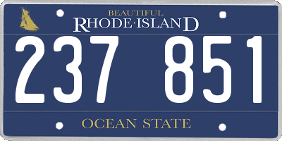 RI license plate 237851