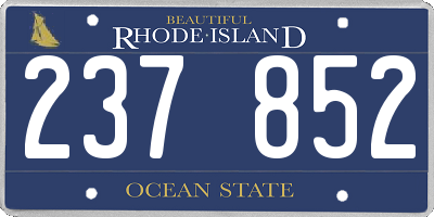 RI license plate 237852