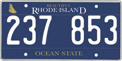 RI license plate 237853
