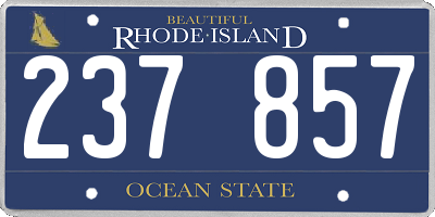 RI license plate 237857
