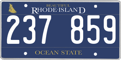 RI license plate 237859