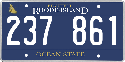 RI license plate 237861