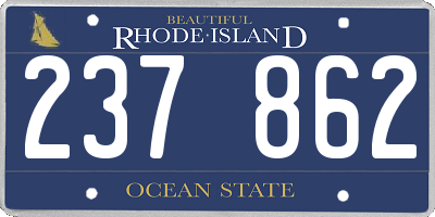 RI license plate 237862