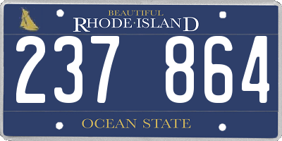 RI license plate 237864