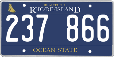RI license plate 237866