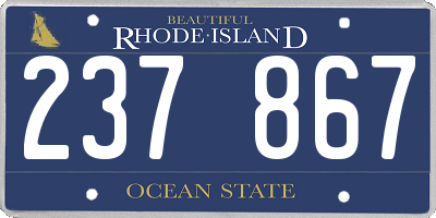 RI license plate 237867
