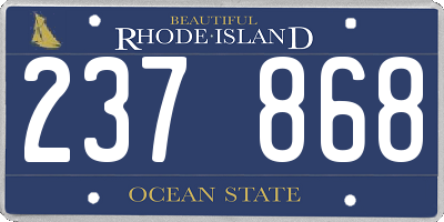 RI license plate 237868