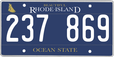 RI license plate 237869