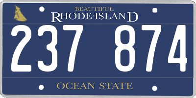 RI license plate 237874