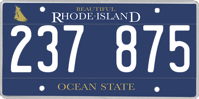 RI license plate 237875