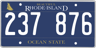 RI license plate 237876