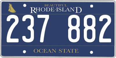 RI license plate 237882