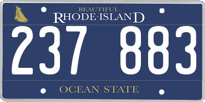 RI license plate 237883
