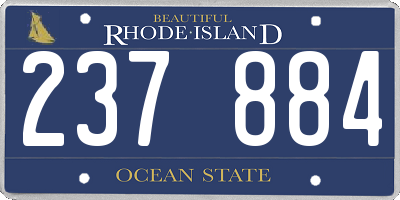 RI license plate 237884
