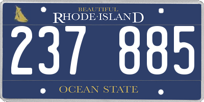 RI license plate 237885