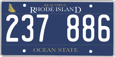 RI license plate 237886