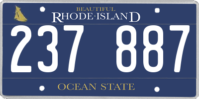 RI license plate 237887