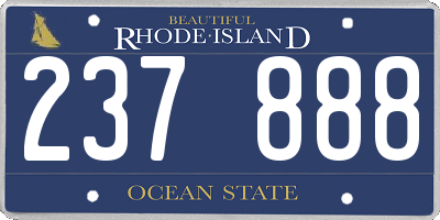 RI license plate 237888