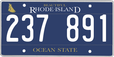 RI license plate 237891