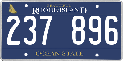 RI license plate 237896