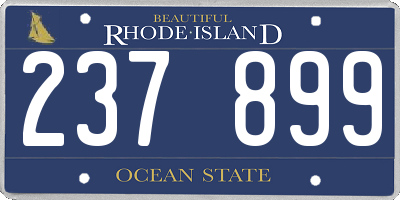 RI license plate 237899