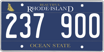 RI license plate 237900