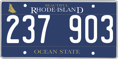 RI license plate 237903