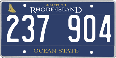 RI license plate 237904