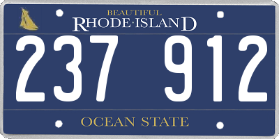 RI license plate 237912