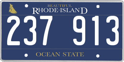 RI license plate 237913