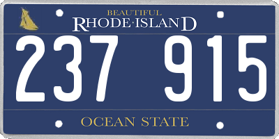 RI license plate 237915