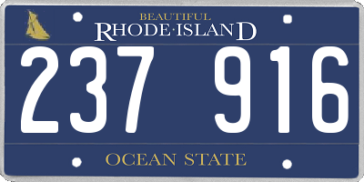 RI license plate 237916