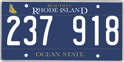 RI license plate 237918