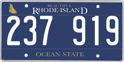 RI license plate 237919