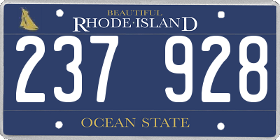 RI license plate 237928