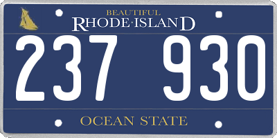 RI license plate 237930