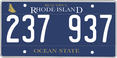 RI license plate 237937