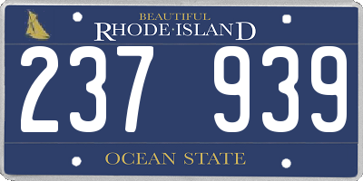 RI license plate 237939
