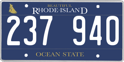 RI license plate 237940