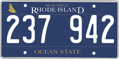 RI license plate 237942