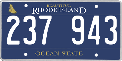 RI license plate 237943