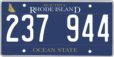 RI license plate 237944