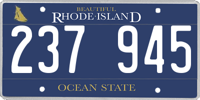 RI license plate 237945
