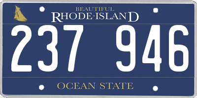 RI license plate 237946