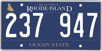 RI license plate 237947
