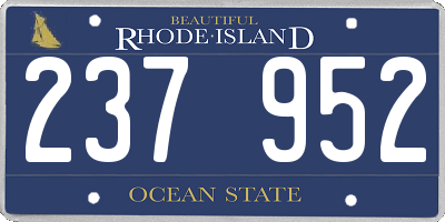 RI license plate 237952
