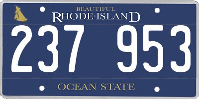 RI license plate 237953