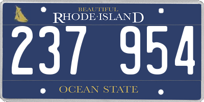RI license plate 237954