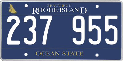 RI license plate 237955
