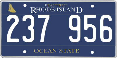 RI license plate 237956